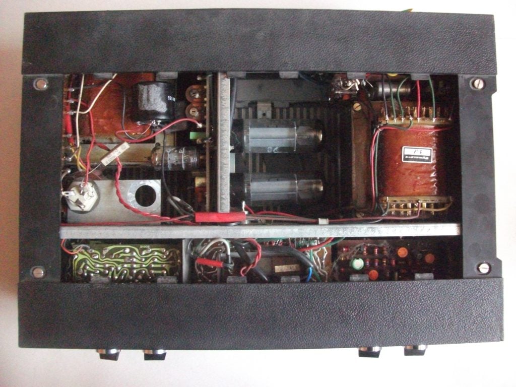 Dynacord tube amplifier inside. 