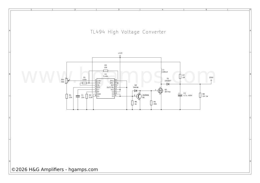 High voltage converter schematic
